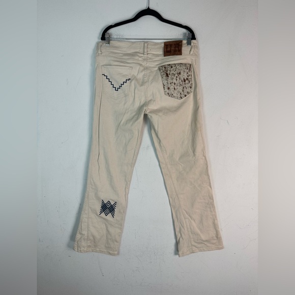 United Rivers $498 Creek Otter White Denim Embroidered...